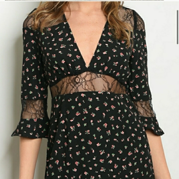 Honey Belle Spring Flowered Lace Dress - Picture 2 of 13